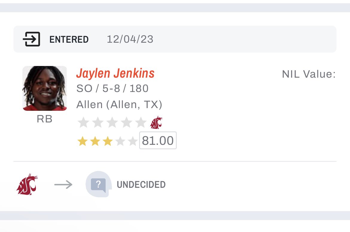 Officially in the portal.