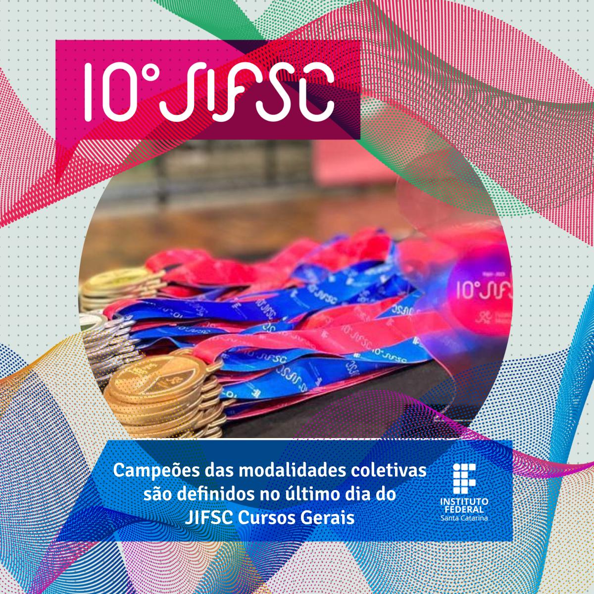 Os Jogos do IFSC - categoria Cursos Gerais - terminaram no domingo com a definição dos campeões das modalidades coletivas. No sábado, haviam sido definidos os campeões dos esportes individuais. Confiram os medalhistas em cada modalidade. -> bit.ly/campeoesJIFSC2…