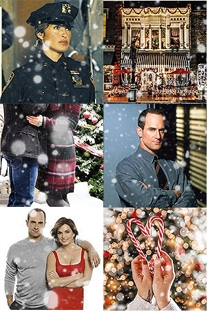 'Tis the season for an EO AU Christmas moodbard - Hallmark movie where a small-town cop and a big city detective fall in love!