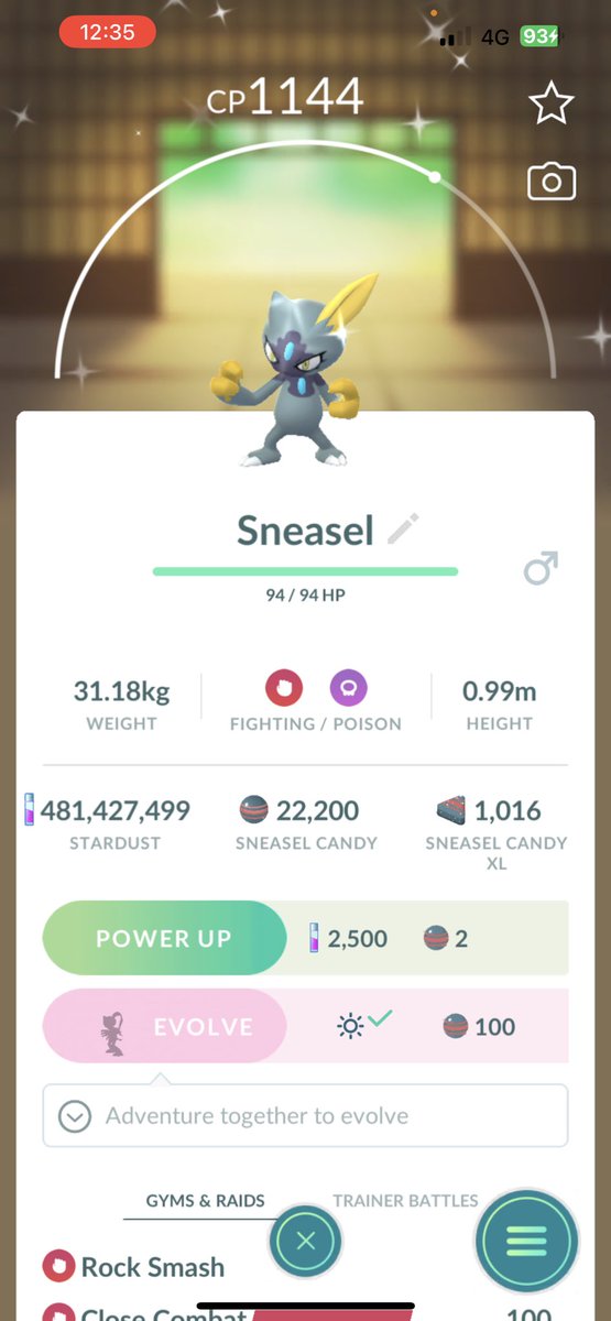 ItsFleeceKing's tweet image. I GOT IT!!! 🤩🤩🤩

Shiny Hisuian Sneasel from an event 7km egg 😮 🥚 

Retweet for shiny luck 🍀 ✨✨✨

#PokemonGO
