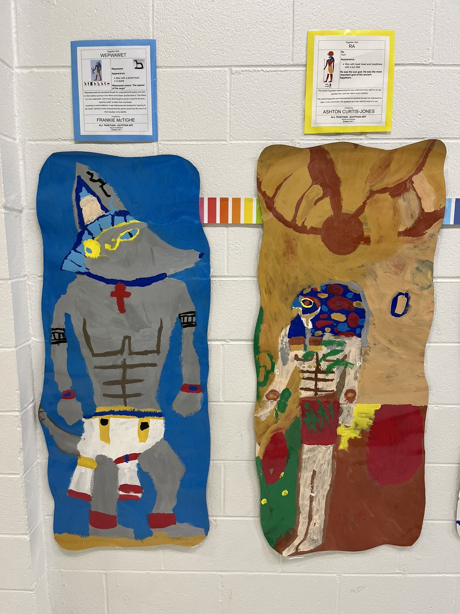 Check out this Egyptian Art created by our students in an art elective class! @WCPSS @wcpssmagnets