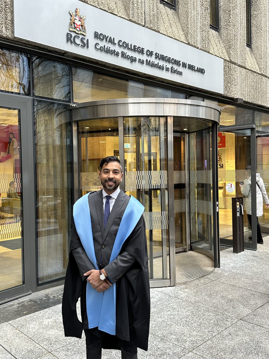 FRCSI! One more feather in the hat :) Very honored to be able to go back to receive this and relive some amazing memories from my time in Dublin! @RCSI_Irl @GWSurgery