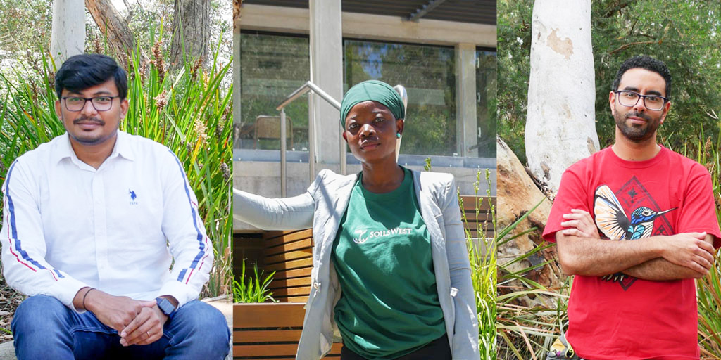 Young minds, big impact: Meet 3 early career scientists digging into environmental solutions at Murdoch University

Featuring Ramesha Jayaramaiah 🦠 Fariya Abubakari 🌾 and Nicolas Farias Rabelo 🧪

Read what they have to say ➡️ bit.ly/4a0fxIj

#WorldSoilDay