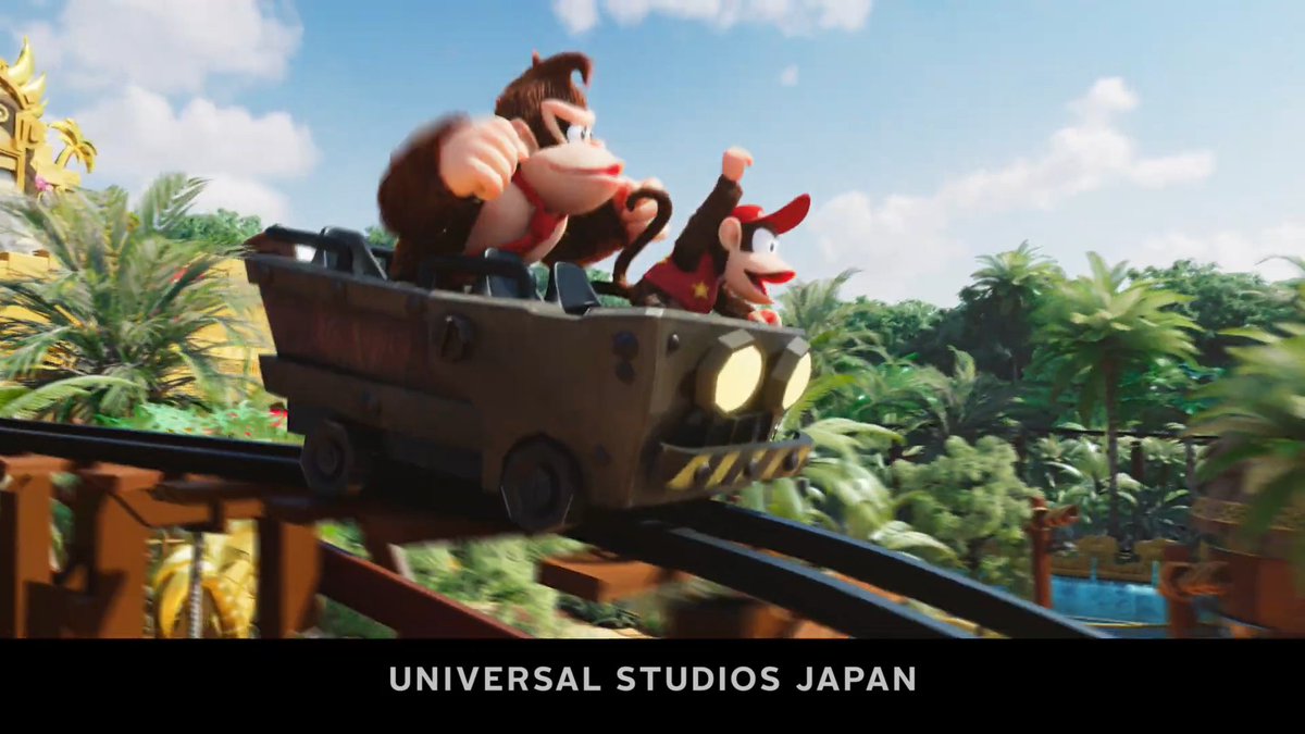 dkvine's tweet photo. The Super Nintendo World expansion is officially called Donkey Kong Country, will be opening in Osaka, Japan in spring 2024 (2025 in Orlando)... and we even have our first confirmation of Dixie Kong appearing in the land! https://t.co/5mCMgaVaHh