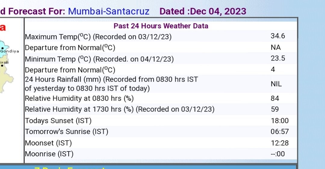 rushikesh_agre_'s tweet photo. #Mumbai to see a huge temp. fall of 5-6 degrees in the next 36-48 hours!❄️📉

Latest forecast shows, 
We saw a rise in temperatures during December 2-4 due to cyclonic circulation being present,

As promised for the good news, From tomorrow we're going to witness a major downfall in temperatures, where the min. temperature in SCZ was near to 24°C, it will literally drop to 18-19°C in the next 2-3 days! 

From hereafter, we're going to see chill nights, and daytime temperatures which also rose to 34-35°C will dip to 30-31°C for next 2-3 days!

This is amazing. Perfect, pleasant weather conditions. Cool days and nights, as promised from December 5. ❄️
Enjoy the cool weather, Mumbaikars!