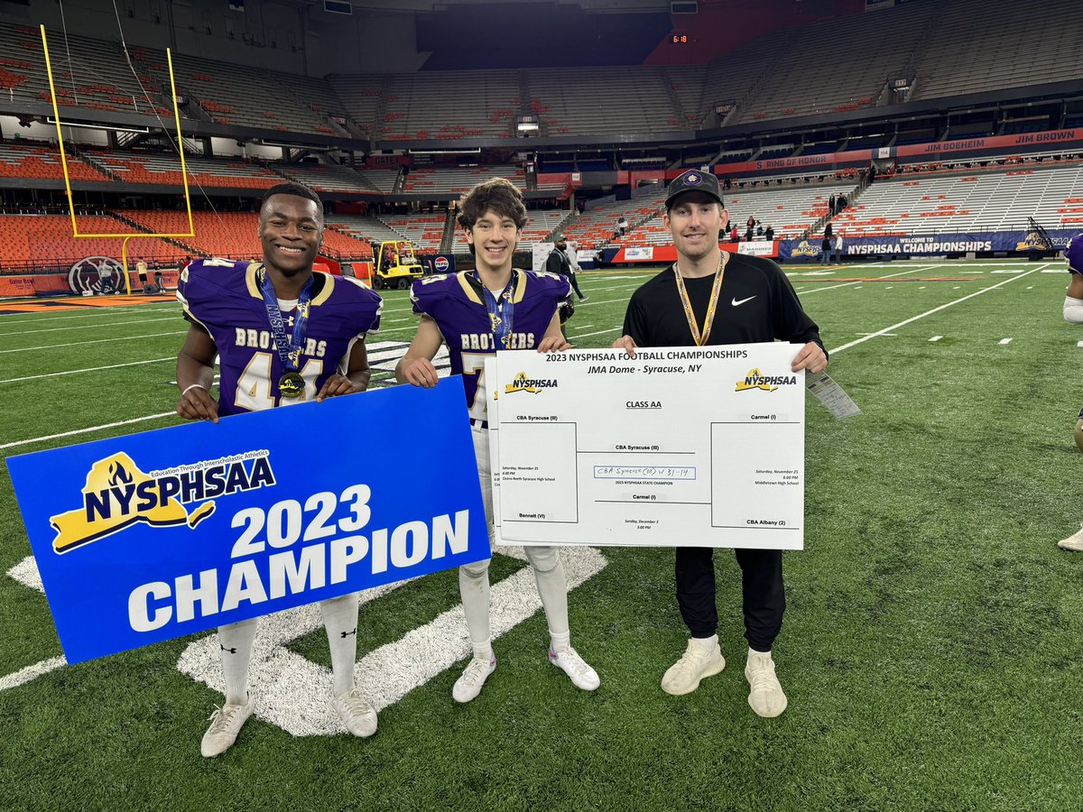 2023 New York State Champs All 3 phases of the game dominated All ST units made an impact throughout the entire season. Recap 5 blocked Punts 1 KO Returned for a TD 20 total return yards given up on 23 punts On avg. opps. had to go 75 yds after a CBA Punt 1 recovered KO 💜💛