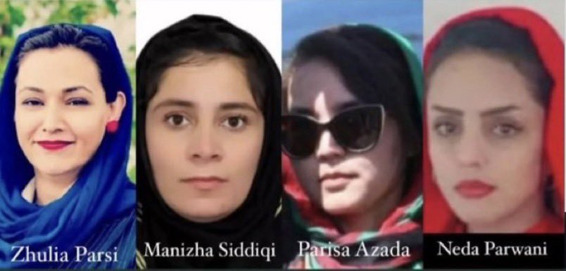 "Zholia Parsi, Neda Parwani, Manizha Siddiqi, and Parisa Azadah are those activist whose have been imprisoned by the Taliban for months simply for seeking their right to education and work. Recent reports on the situation of these women are very concerning. It is reported that