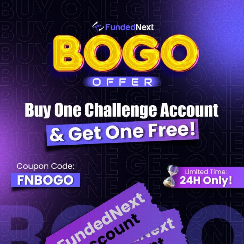 December Giveaway | Buy 1 Get 1 Free Offer🎉 I’m also funding 5 traders with $25,000 @FundedNext stellar accounts🎁 How to join for free👇🏼 ☑️ Like & RT ☑️ Follow @matt_fxs & @FundedNext ☑️ Sign up for free here fundednext.com/?fpr=mattfxs BOGO Discount ends tomorrow! Code: