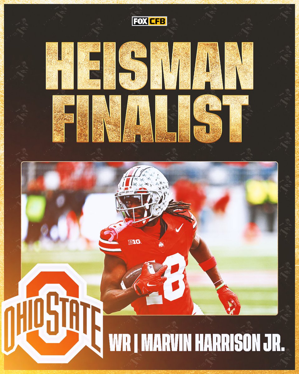 JakeBig10's tweet photo. Ohio State has now had a Heisman Finalist 5 of the last 6 years, Harrison joins Dwayne Haskins (2018), Justin Fields, Chase Young (2019) and CJ Stroud (2021-22) Congratulations Marvin Harrison Jr. Go Bucks https://t.co/ZQhEyToFzX