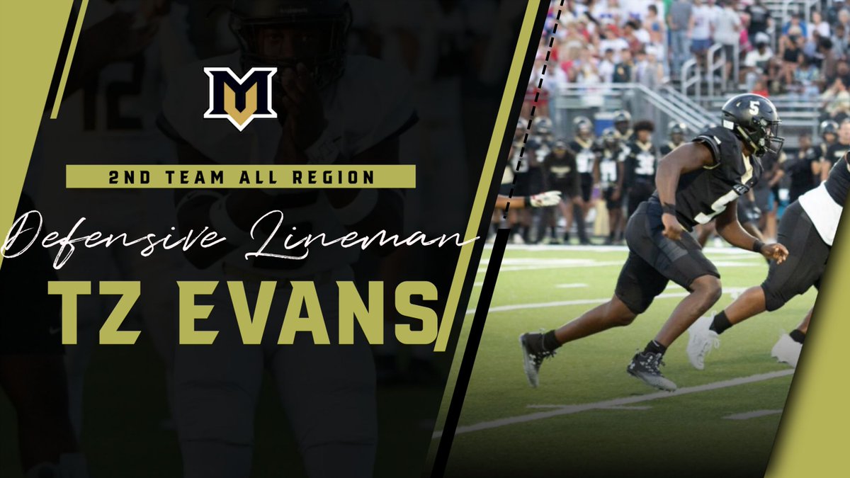 Mountain View's 2nd Team 8-AAAAAAA Defensive Lineman - TZ Evans! @tzevans6