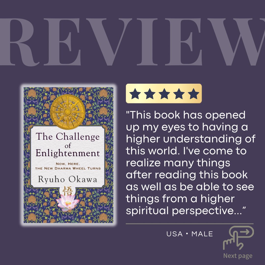 OkawaBooks's tweet photo. 📝Book Review: The Challenge of Enlightenment

“A Book for those seeking spirituality in the modern day…

https://t.co/wmPiImvOoz

#ryuhookawa #happyscience #okawabooks #spirituality #booktok #buddhism #buddhaquotes #bookgram #booklife #innerjourney #inspiration #zen #meditation https://t.co/V07rUnP9LO