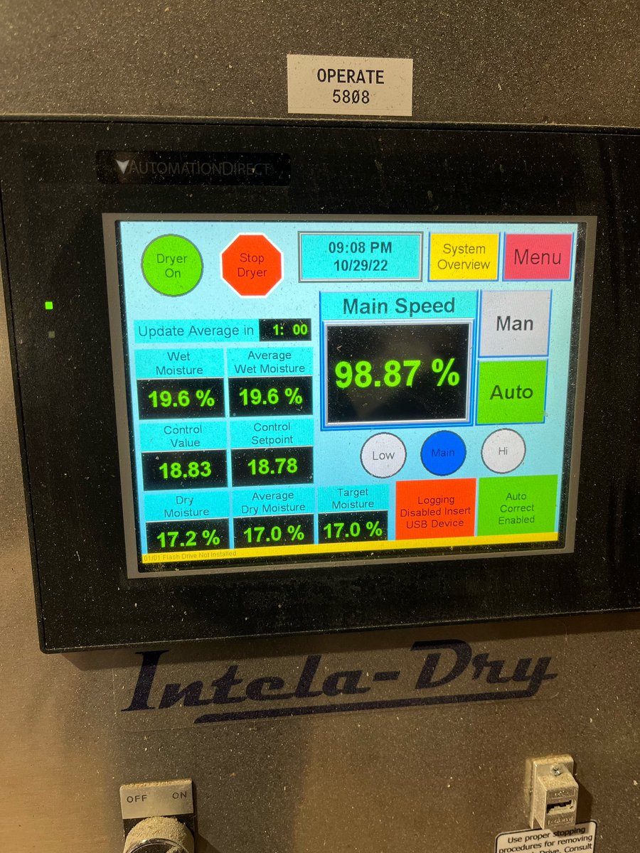 JMCampbellFarms's tweet image. FOR SALE
-FFI C-2140A continuous flow grain dryer
-Allen Bradley MicroLogix 1200 PLC
-Simes Systems Intela-Dry automated moisture control. 
Double run load auger and auxiliary unload auger not included. $50,000. Serious inquiries only, call or text 812-230-5751

RTs Appreciated