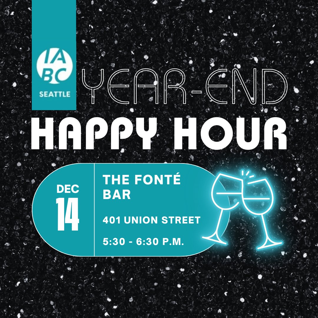 We're excited to create a moment for our IABC Seattle members to pause, reflect, and celebrate the end of a busy year for comms pros.

Members, RSVP to save your spot: lnkd.in/g2hNkG2V

First round of drinks and appetizers is on us!
