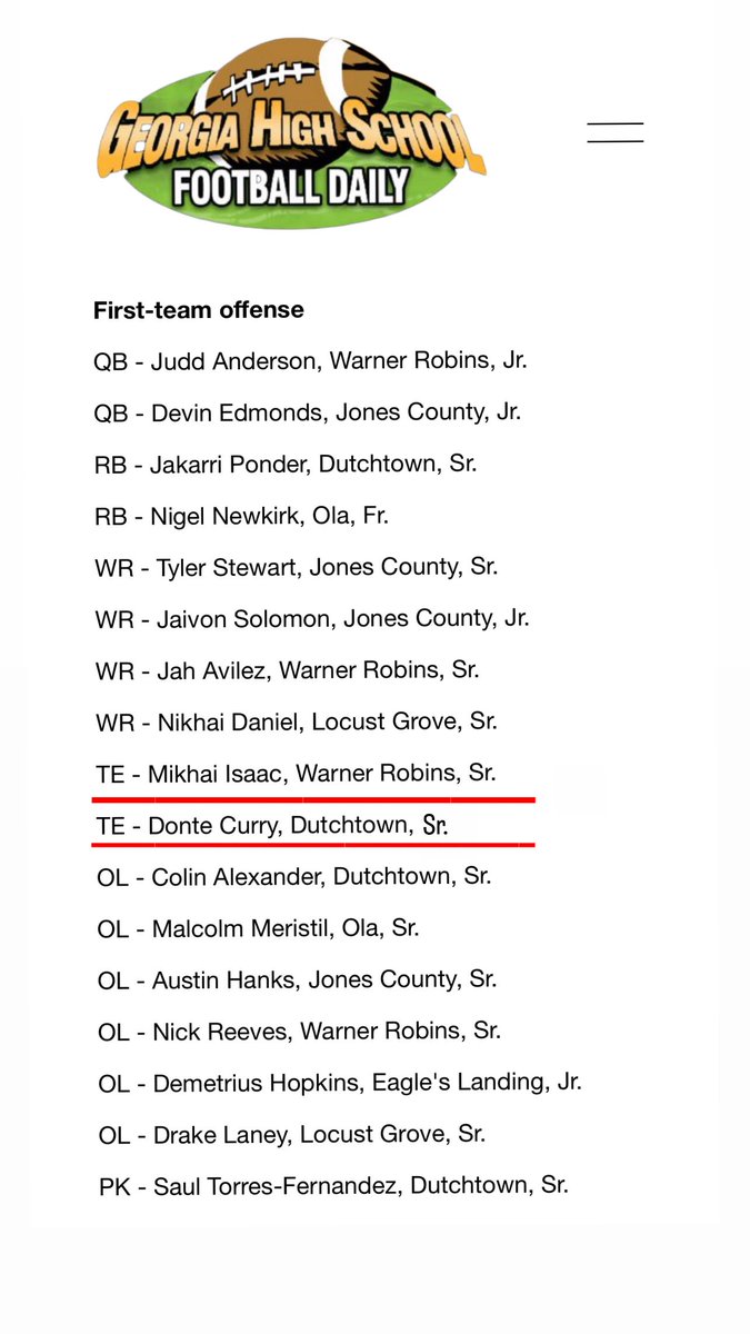 BLESSED TO BE NAMED REGION 2-5A FIRST-TEAM OFFENSE!!! 
<a href="/niketaq/">Coach “Blizzy” Niketa Battle</a> <a href="/_Coach_O/">⭕Coach Owens❌</a> <a href="/DutchtownFB1/">Dutchtown Bulldogs FB🐶</a> <a href="/DTown_DAWGS/">Dutchtown HS Athletics</a> <a href="/coachcurtis42/">MCRECRUITS.COM</a>