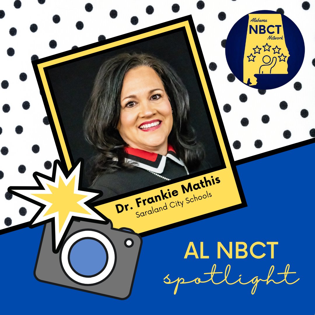 AL NBCT Spotlight: Dr. Frankie Mathis, NBCT, Asst. Superintendent at <a href="/SaralandSchools/">SaralandCitySchools</a> . She earned NBPTS certification in 2000 in AYA Mathematics &amp; has mentored many candidates. #ALNBCTs are Doing Great Things! Join us at the AL NBCT conference this January!  bitl.y/ALNBCT2024