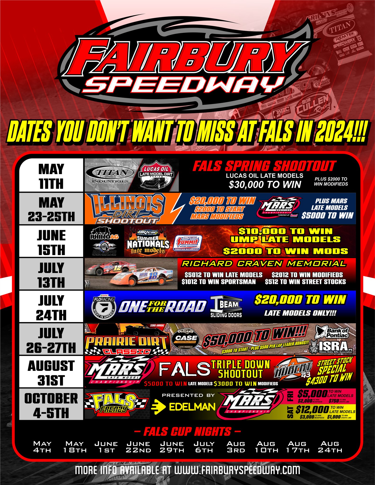 Fairbury American Legion Speedway 2024 Schedule Today Bambi Carlina