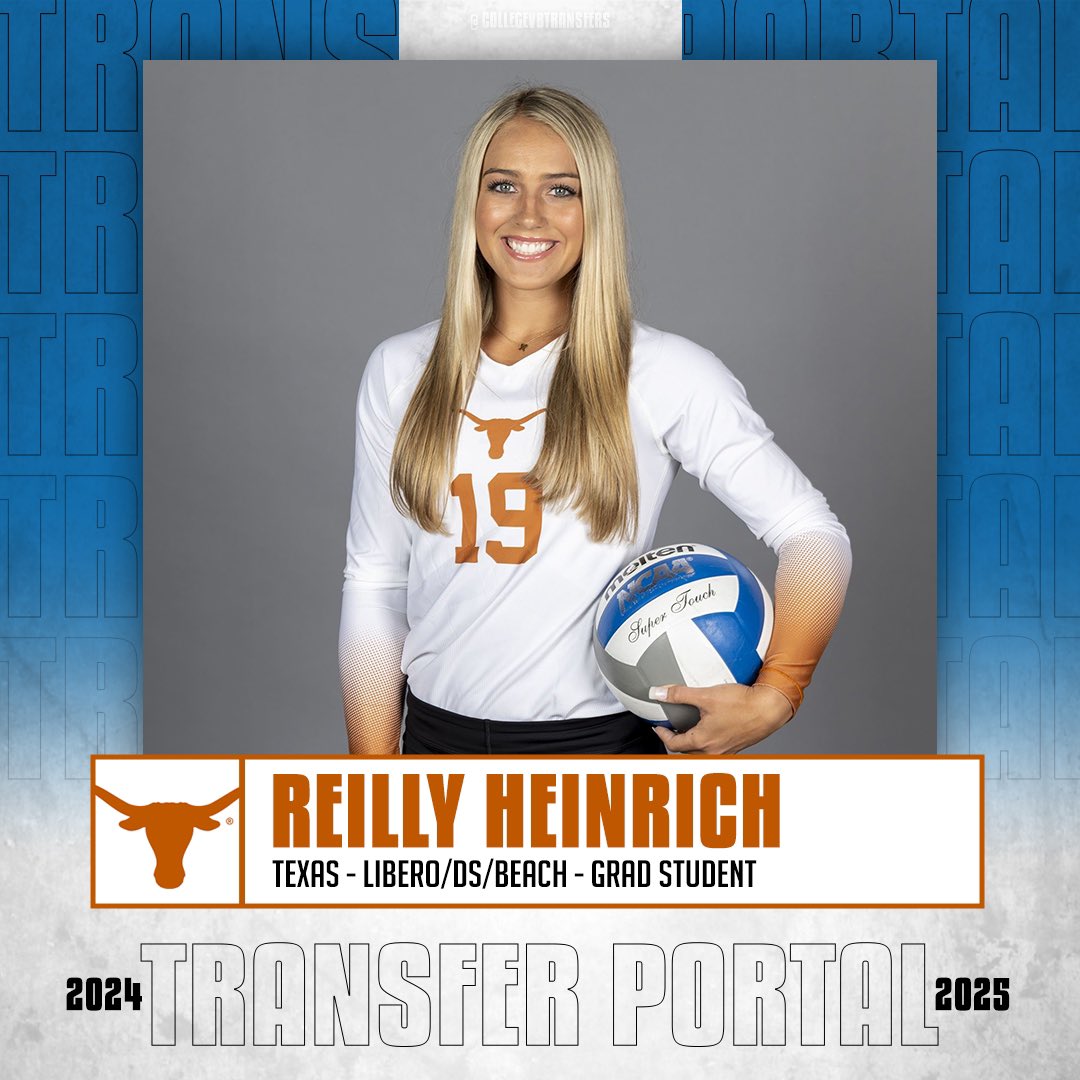 𝗜𝗻 𝗧𝗵𝗲 𝗣𝗼𝗿𝘁𝗮𝗹

✏️: Reilly Heinrich
🏐: Libero/DS/Beach
🎓: Grad Student
📍: Texas

#CollegeVBTransfers | #NCAAWVB