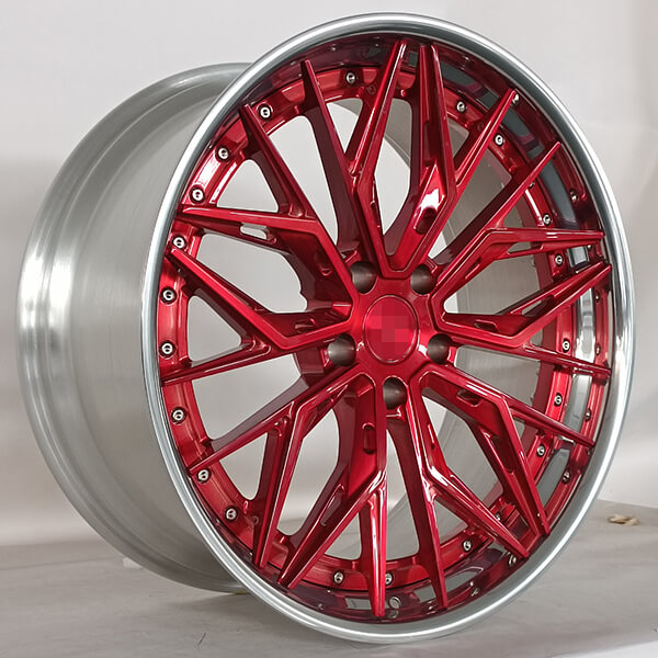 Red brushed wheels with polished lip for sale,
22x10j   et30  5x127  cb71.5

#forgedwheels #jeepwheels #wranglerwheels #jovawheels