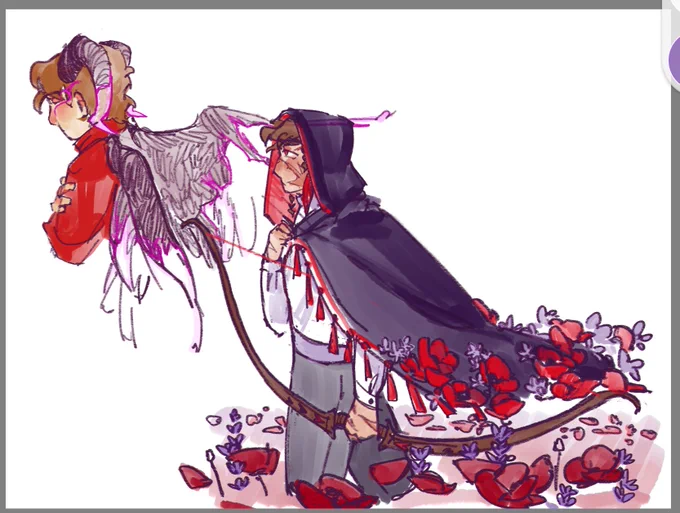 i was doodling twol grian on the same canvas earlier so now they're like THIS SCREAMS