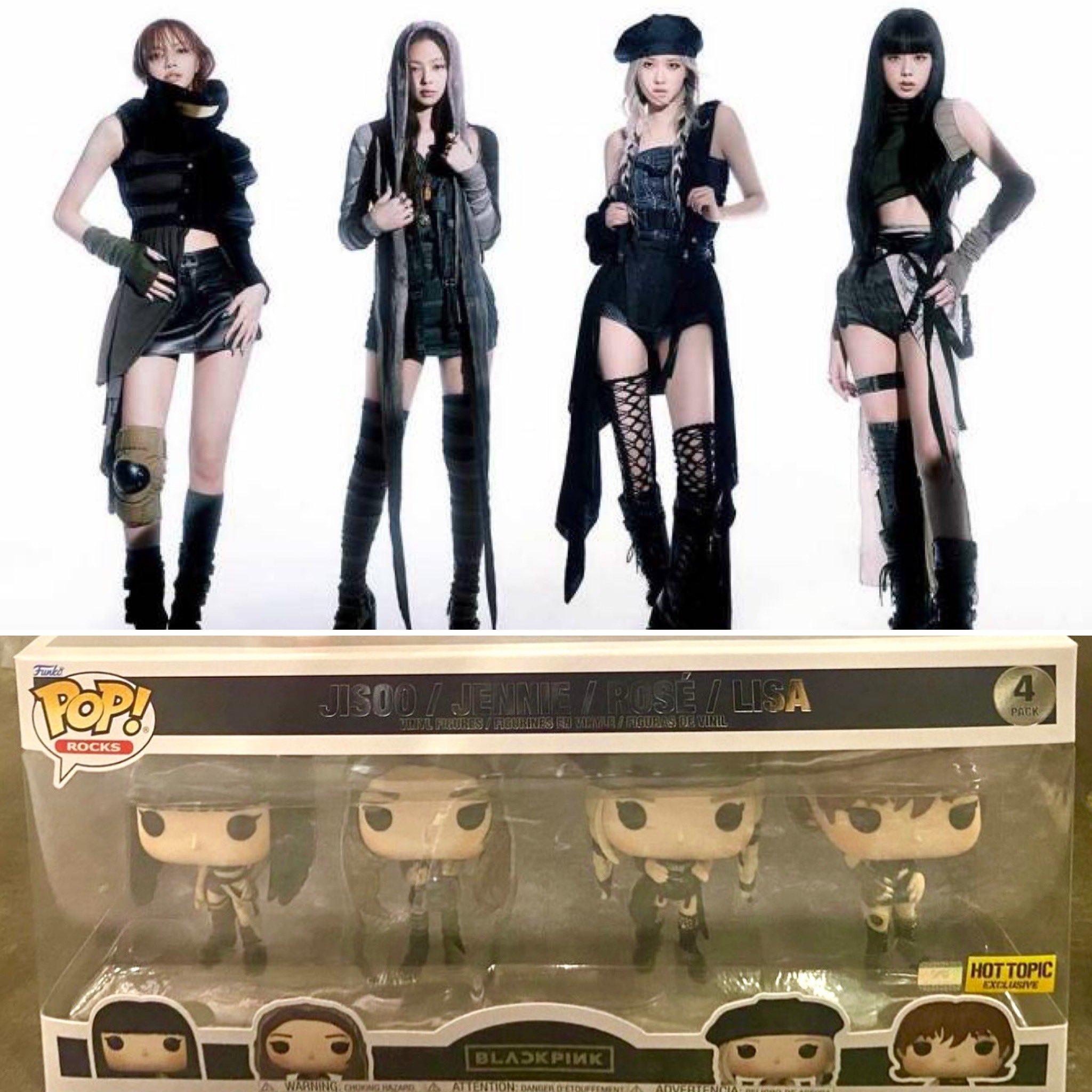 Funko POP News ! on X: Blackpink fans! Seems the new Hot Topic exclusive  Funko POP! 4 Pack is based on these Pink Venom Outfits ~ #blackpink  #blackpink_twt #PinkVenom #FPN #FunkoPOPNews #Funko #