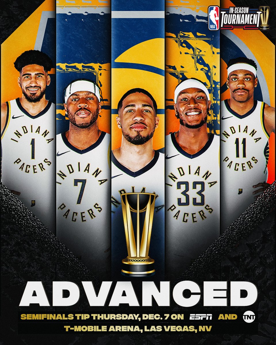 Next stop, Vegas 🏆

The <a href="/Pacers/">Indiana Pacers</a> ADVANCE to the NBA In-Season Tournament Semifinals!