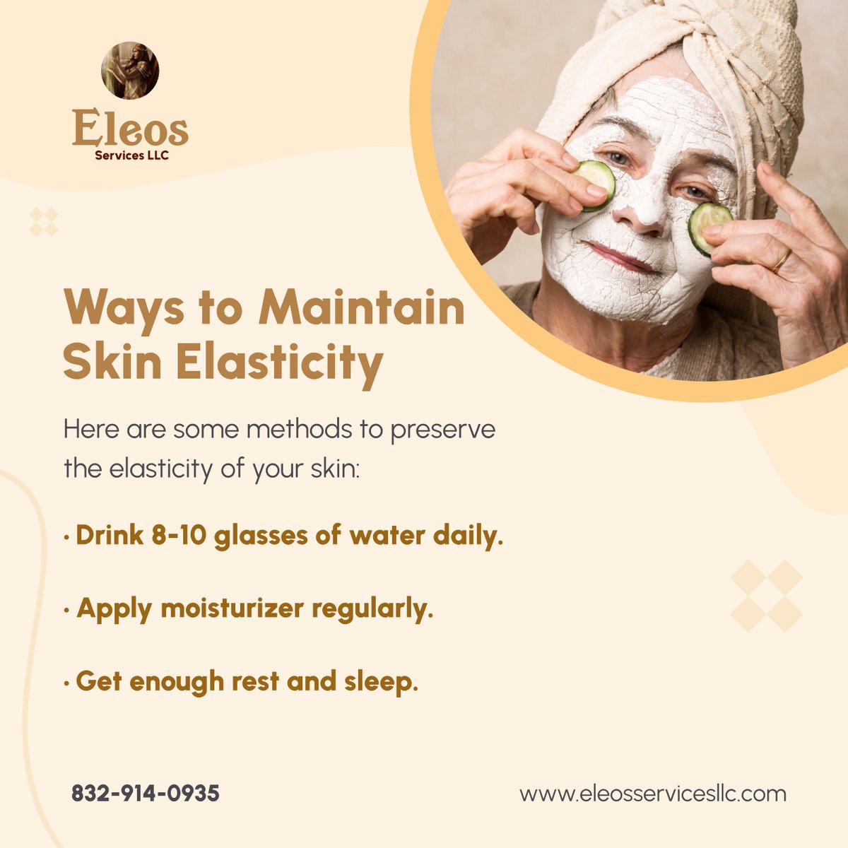 EleosServices's tweet image. Your skin loses collagen as the years go by, resulting in sagging skin and wrinkles. While this may be completely normal, it can take a toll on one&apos;s confidence.

#HomeCare #SkinElasticity #Collagen #AgeGracefully #HoustonTX