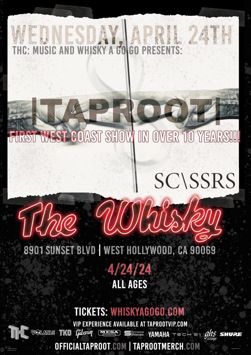 royaltykult's tweet photo. Royalty Kult Returns Live
With @FollowTaproot @TheWhiskyAGoGo
Wednesday, April 24th
6pm
$30
All Ages
Tickets Available Now
https://t.co/VUjmBCnTk3
#taproot #royaltykult #whiskyagogo #losangeles #california #sunsetstrip #thcmusic #tkobooking https://t.co/QRSQADHxN3