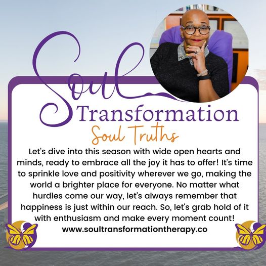 Embrace joy and positivity as we dive into the joyful season!
#EmbraceJoy
#SpreadPositivity
#HappinessWithinReach
#MakeEveryMomentCount
#SeasonOfLove
#SoulTransformation
#PositiveVibes
#JoyfulSeason