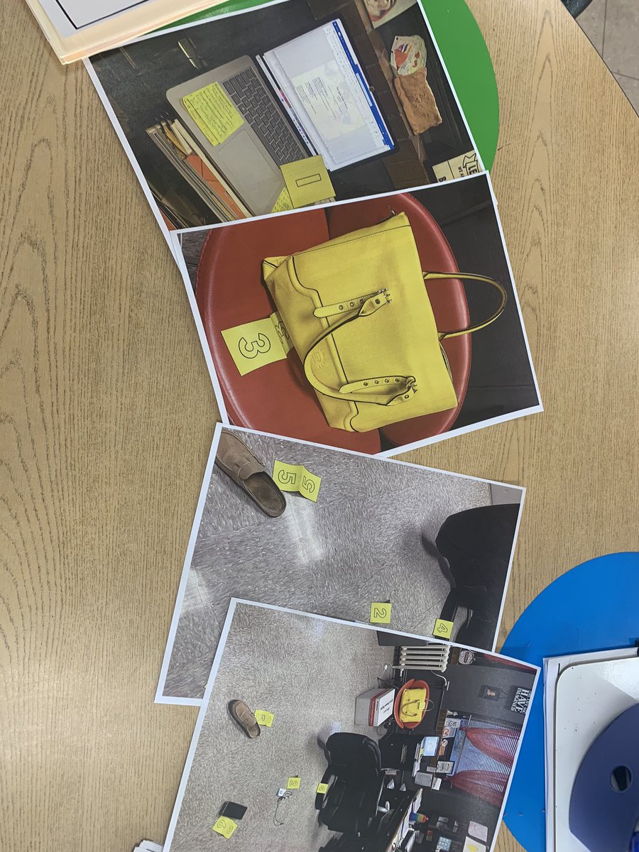 MsB_teaches3's tweet photo. We put our detective caps on and put our inferring/investigating skills to the test to find the suspect who took our @HydePrincipal. 🕵️‍♀️👀🔍We paid attention to detail to collect evidence and draw a conclusion! Turns out Mrs. Lett was found guilty!👩‍⚖️ @HydeElem @Hyde3rdG https://t.co/9ML5Kx748U