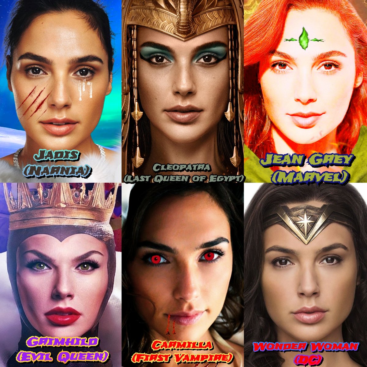 CheetahMinerva1's tweet photo. Quando a @GalGadot fazer mais três papéis e completar as seis pontas da Estrela de Israel.

Qual papel você quer ver ela dando vida?

Me: Jean Grey e a Feiticeira Branca.

@ShawnLevyDirect #GretaGerwig #DCU #MarvelStudios #Netflix #PilotWave #Universal #Disney #Queen #Hollywood https://t.co/q3zaD8odRQ