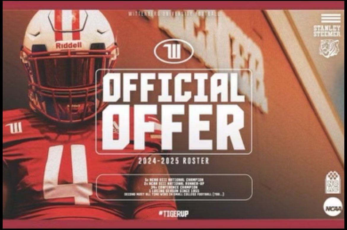 I am extremely blessed to receive an offer from Wittenberg University!