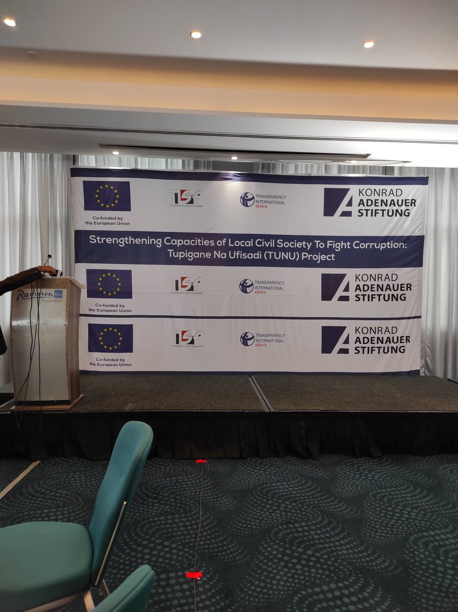 We are all set ready to role out #TupiganeNaUfisadi (TUNU) project which is a 4Year co-founded by <a href="/EUinKenya/">European Union In Kenya</a> and Konrad-Adenauer-Foundation
<a href="/EUinKenya/">European Union In Kenya</a>
<a href="/TISAKenya/">@TisaKenya</a>
<a href="/TIKenya/">TI-Kenya</a>