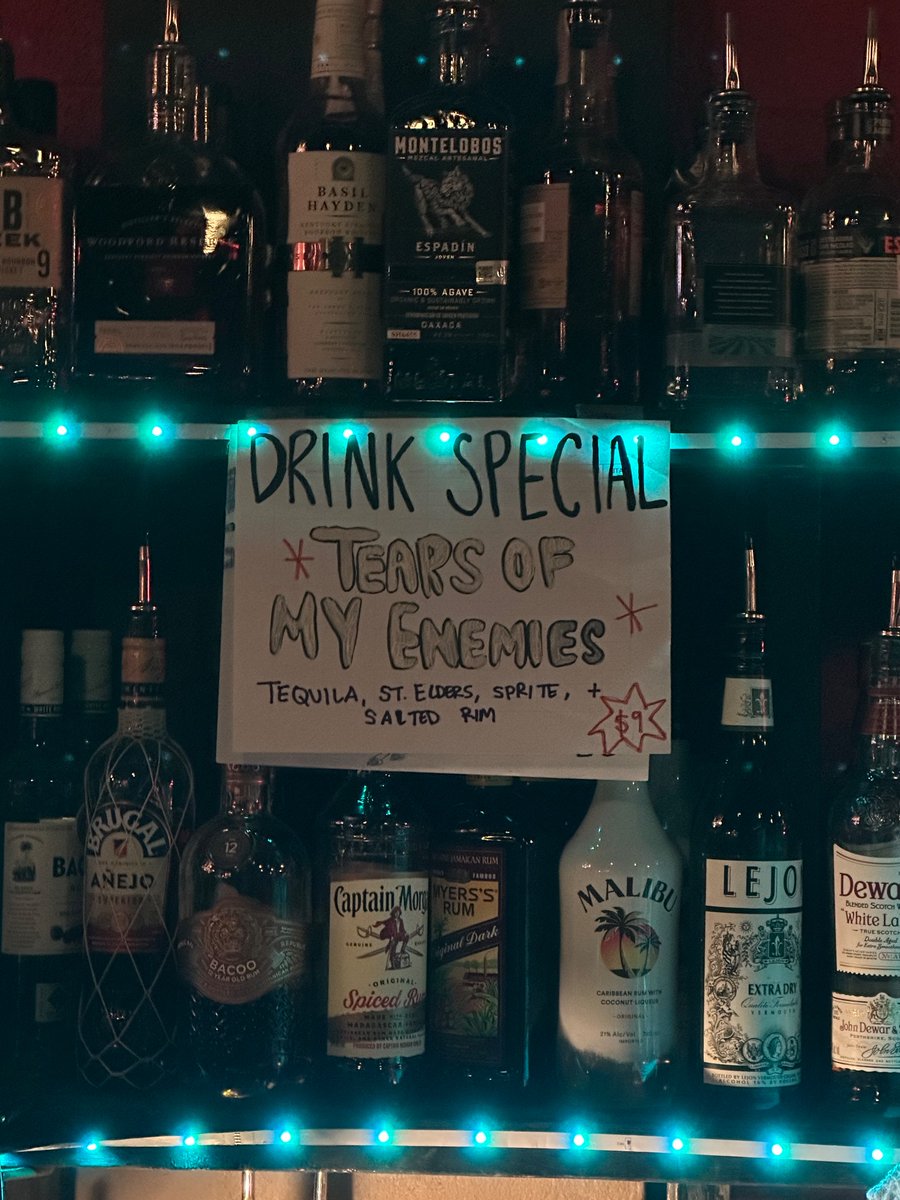 Many thanks to @thepinhook for providing space for me to hang with friends tonight and for the most incredible drink special of my life. #TearsOfMyEnemies