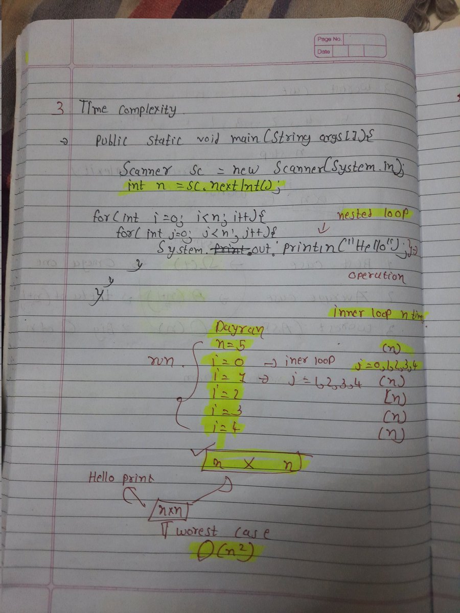 DK_DEV226's tweet photo. Dsa day 11

I completed 
TIME and complexity problem
Part 1

#dsa 
#dsachallange
#100DaysOfCode

#Handwerk 
#Handwrited 
#java https://t.co/FJ57M9C7kL