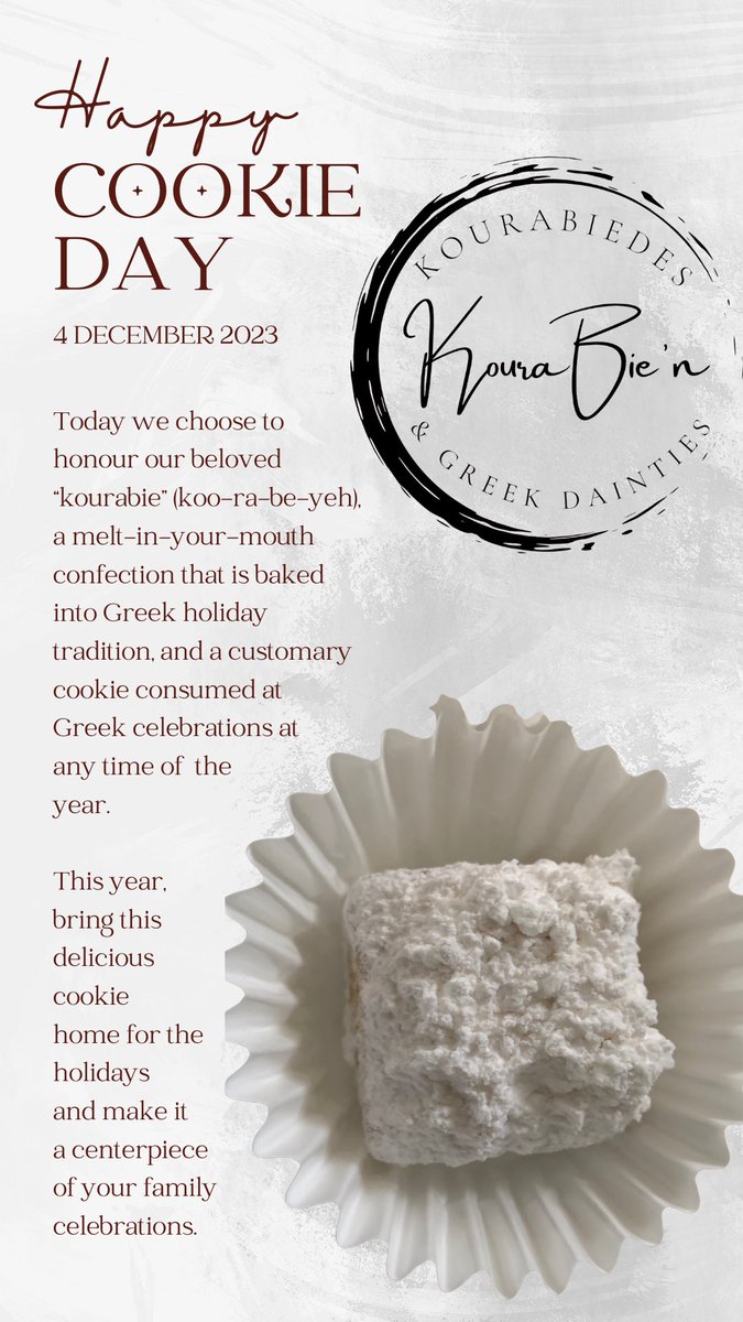 Happy Cookie Day! Celebrate by ordering yours via <a href="/instagram/">Instagram</a> with a DM to <a href="/kourabien/">KOURABIEN FAMILY</a> or send us an email at @kourabienorders@gmail.com