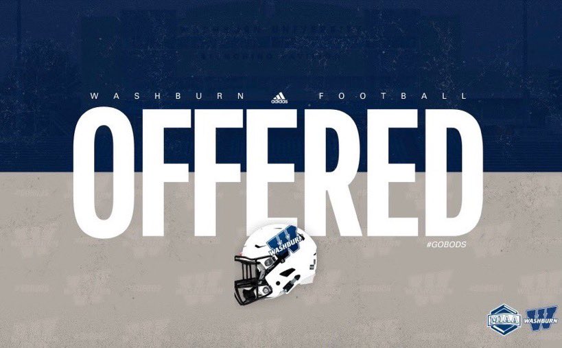 #AGTG After a great conversation with <a href="/Dane_Simoneau/">Dane Simoneau</a> I'm blessed to receive a scholarship offer from Washburn University <a href="/EHSMavsFB/">EmersonFB</a> <a href="/CoachCJCox/">Jason Cox</a> @RawlsTaurance