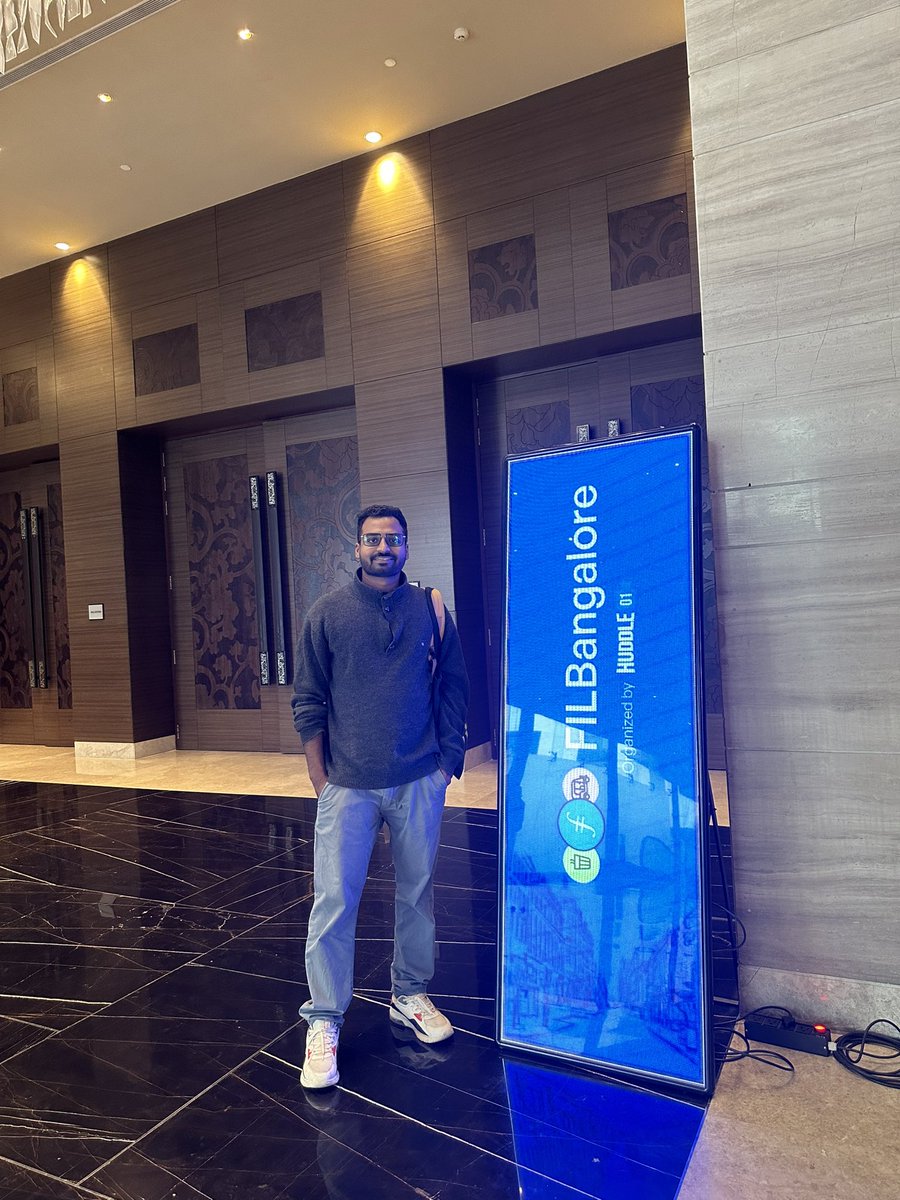 Sajin_Chandran2's tweet photo. I loved the energy at @huddle01com's #FILBangalore 

Look forward to seeing you all at more events during #IndiaBlockchainWeek https://t.co/oO5ZBKBdcA