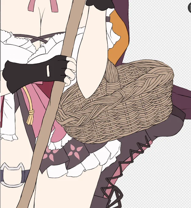 下手したらキャラ以上に描き込んでるかもしれない K  A  ☆  G  O  ☆なおまだ下塗りからほとんど進んでない 