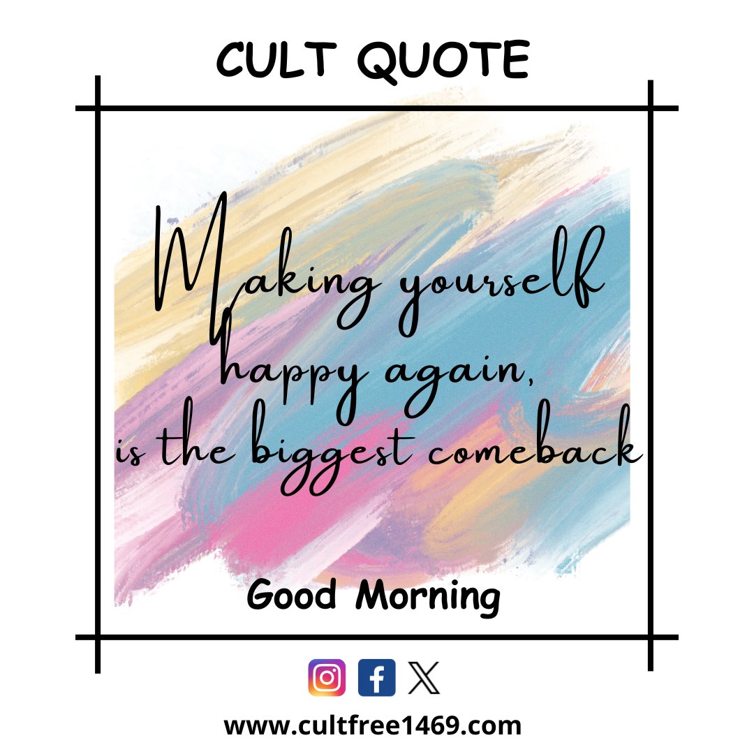 cultfree1469's tweet image. Don&apos;t miss to comment on the post if you agree with us.
.
#cultquote #CommentLikeShare