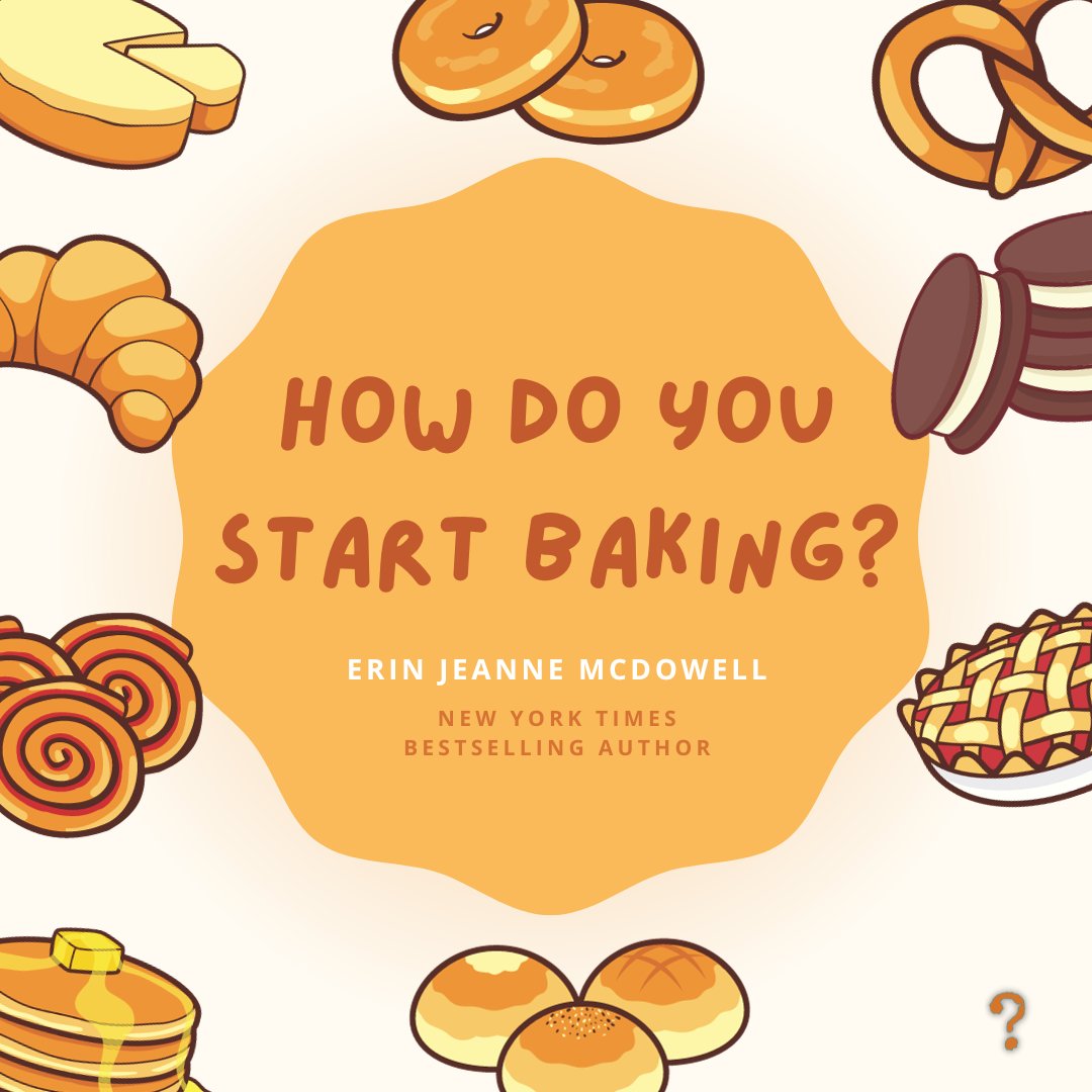 🥧Episode 32👩🏻‍🍳 titled 'How Do You Start Baking?', has New York Times Bestselling Author, @erinjmcdowell, share her baking knowledge with you. Listen Here 👉 simplequestionspodcast.com #baking #bakingbasics #piebaking #bakingequipments #bakingrecipes