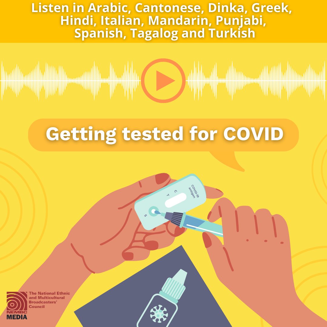 COVID-19 continues to be part of our lives. A rapid antigen test are the easiest way to find out if you have COVID. They are easy to use, reliable and you can get them for free at your local council. Listen in your language here: omny.fm/shows/covid-co…