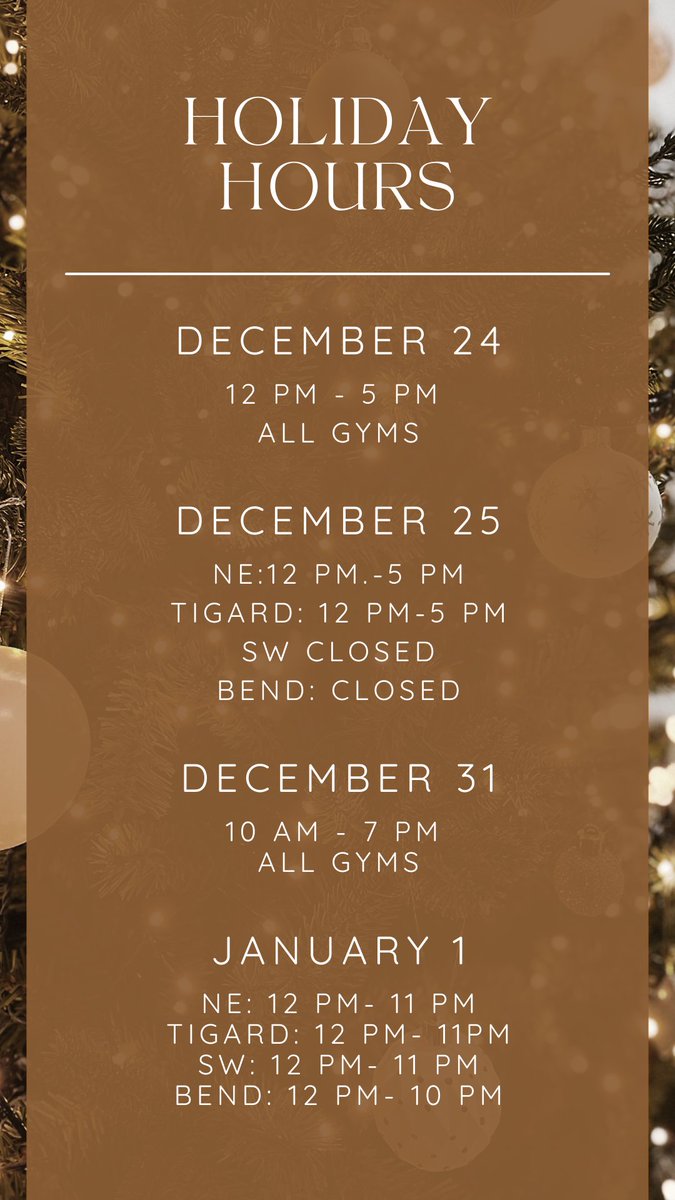 We're open! 🎄 #TheCircuitGym #TheCircuitGymBend