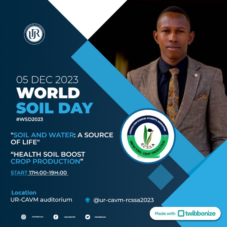 World Soil Day is Here! Young farmers to interact with soil experts from @Uni_Rwanda  at @UR_CAVM Busogo Campus.

Hundreds of others are excited!!

@Africanwomeni10 @Ilde_Musafi @jcniyomugabo @JoelOptimist1
#WaterAction
#SoilAction
#urcavm 
#rcssa
#WSD2023