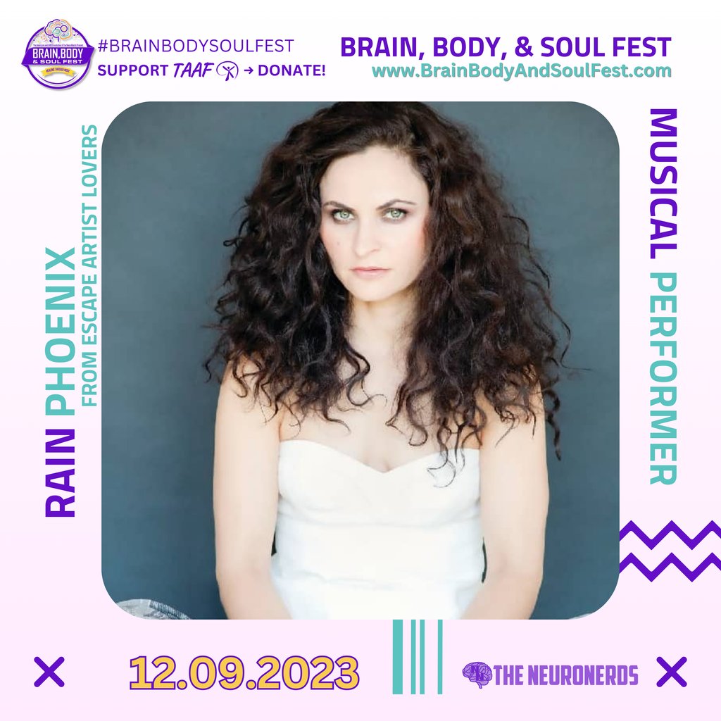 🎶 Excited for #BrainBodySoulFest w/amazing talents like @alyankovic, @Omundson, @RainJPhoenix! 

It's an immersive experience supporting @TAAF_org. Join us for this virtual festival that's more than just entertainment, it's about impact. 

Register now l8r.it/5ksZ