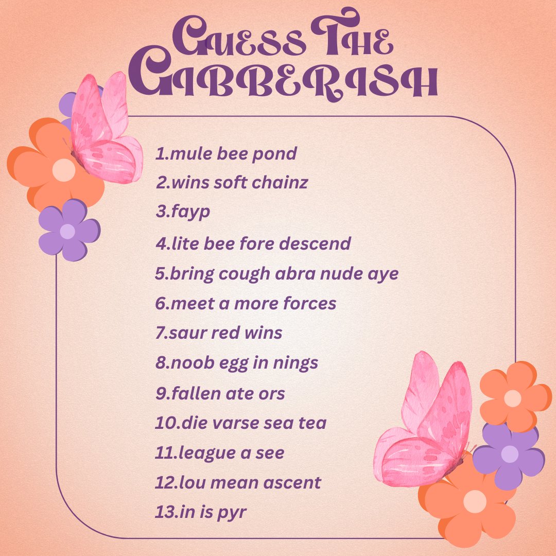 ALYAPOSA2026's tweet photo. 2026 better have my money 💸

Are you obsessed 😍 with delusional 🤸‍♀️ things ⁉️ Well, delulu is the solulu ✅ Solve these gibberish 💫 to form words or phrases ✨ relating to our BNR 💖

Post your answers on a separate thread and mention to gain the chance to earn GCash 🤑 https://t.co/x71M3gFzdU