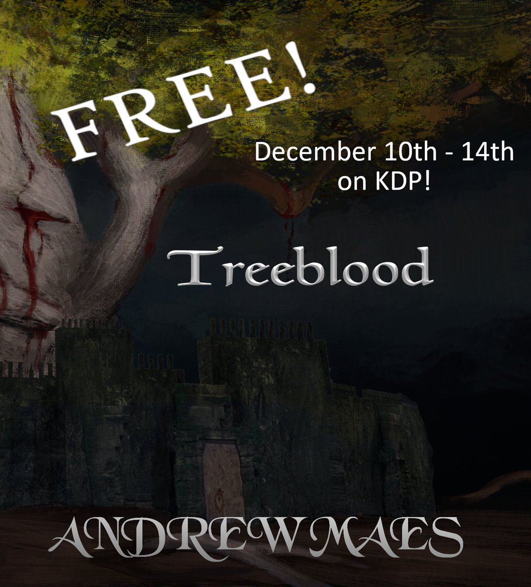 AndrewPMaes's tweet photo. You can grab Treeblood for FREE on Kindle between December 10th - 14th!

Multi-POV fantasy set in a cursed city, following four characters desperate to make peace with life before the Red Sea comes, and the city is potentially wiped out.

#freebooks #fantasy #ebooks #FREEread https://t.co/NAc1lMIsyM