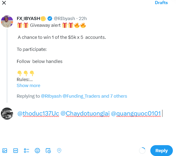 VanQuan8889's tweet photo. @RIbyash @Funding_Traders @StanFXTrading @FT_Staff @speedouFx @aushazumd @UmarkhanAlgo @shekhabsal_fx @NuhuAliyuGimba1 @thoduc137Uc @Chaydotuonglai @quangquoc0101 https://t.co/UoXrTmZm61