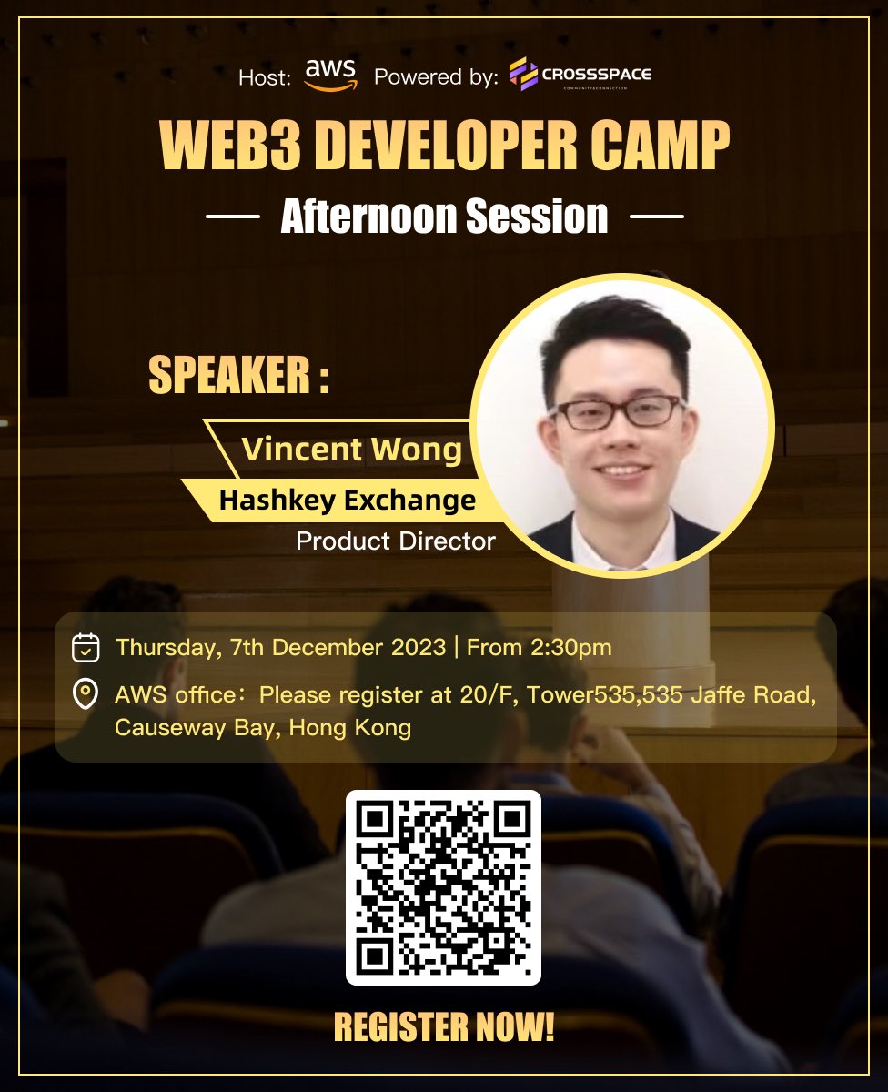 Welcome our special guest Vincent Wong, Product Director from <a href="/HashKeyExchange/">HashKey Exchange</a> . He’s going to speak in the panel session starting from 4:30pm this Thur. We look forward to his sharing on the outlook for Security and Web3 in 2024.