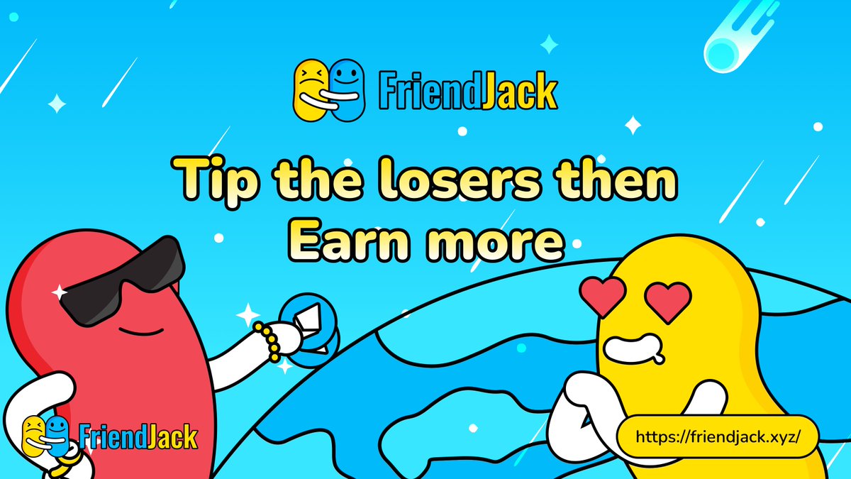Blue_DJD's tweet photo. 🌟 Make generosity pay off with #FriendJack! 

💸Tip the underdogs and watch your earnings soar
❤️️ Join the fun and turn empathy into opportunity at 👉 https://t.co/RUwaMlq1dz https://t.co/ziul8XqZQG