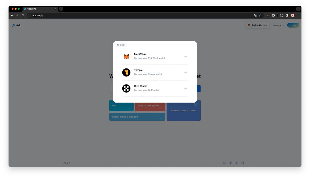 Adot_web3's tweet photo. 🚀Exciting news!
#AdotAI Beta - P20231116 now integrates with @okx @okxchinese . Dive into a seamless Web3 search experience with secure and efficient access directly through your OKX wallet.
Explore the future of AI-driven search!🔥
#OKXWallet #Web3 #AI #search #Crypto https://t.co/nTaPZlu29o